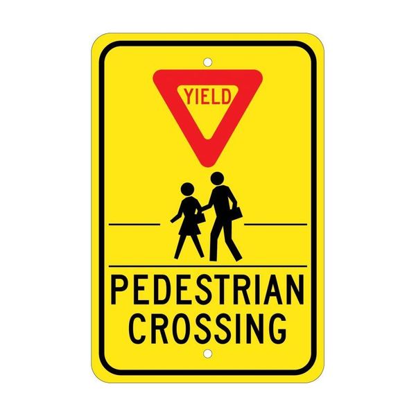 Yield Pedestrian Crossing Sign, TM169J