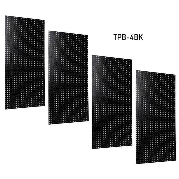 (4) 24 In. W x 48 In. H x 1/4 In. D Black Heavy-Duty High Density Fiberboard Pegboards