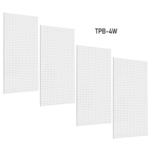(4) 24 In. W x 48 In. H x 1/4 In. D White Heavy-Duty High Density Fiberboard Pegboards