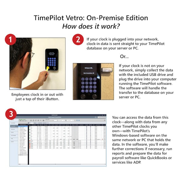 Time Clock System, Electronic, 100/240VAC