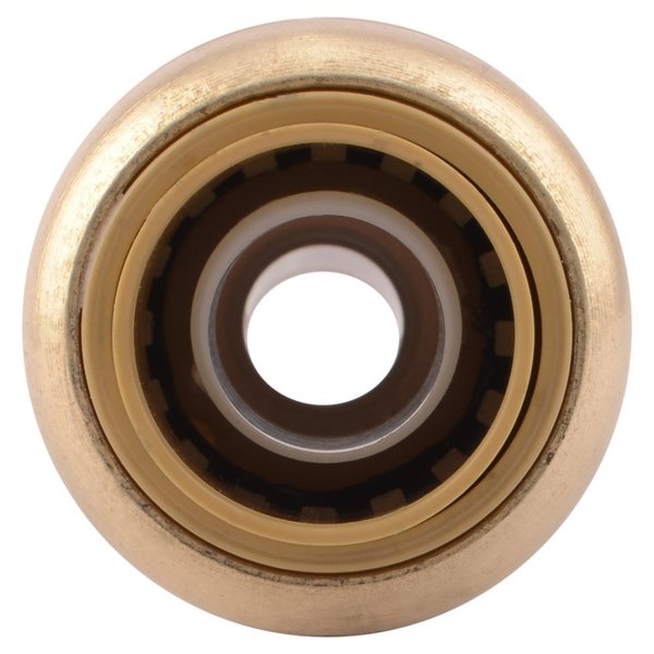 DZR Brass Reducing Coupling, 3/8 in x 1/2 in Tube Size