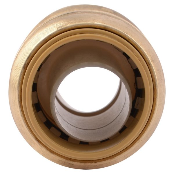 DZR Brass Coupling, 3/4 in Tube Size
