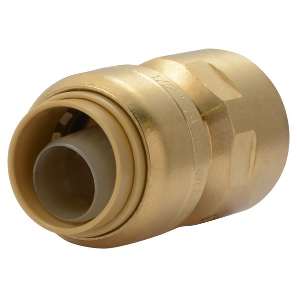 DZR Brass Female Adapter, 1/2 in Tube Size