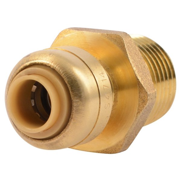 DZR Brass Male Reducing Adapter, 1/4 in Tube Size