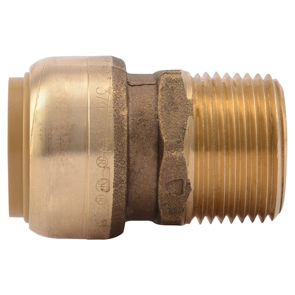 DZR Brass Male Adapter, 3/4 in Tube Size