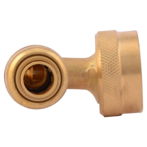 DZR Brass Elbow, 1/4 in x 3/4 in GHT Tube Size