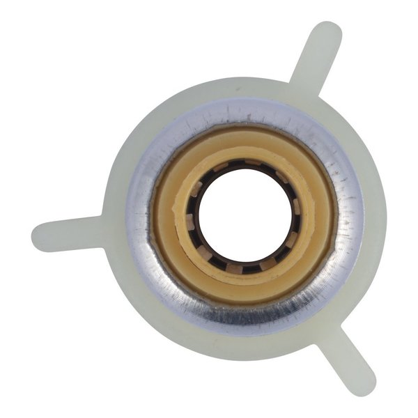 Chrome Plated DZR Brass Faucet Connector, 1/4 in Tube Size