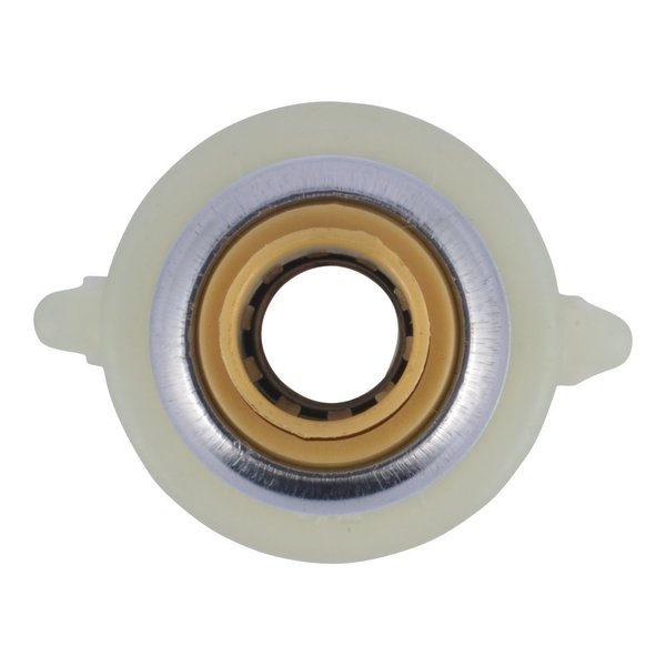 Chrome Plated DZR Brass Ballcock Connector, 1/4 in Tube Size