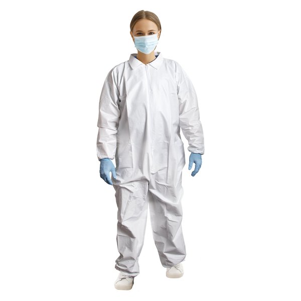 Coverall White, Large, 25 PK