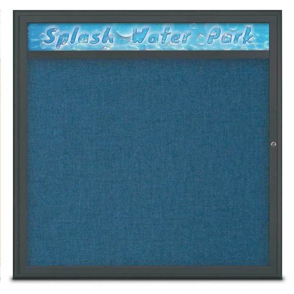 Single Door Radius Corkboard With Header