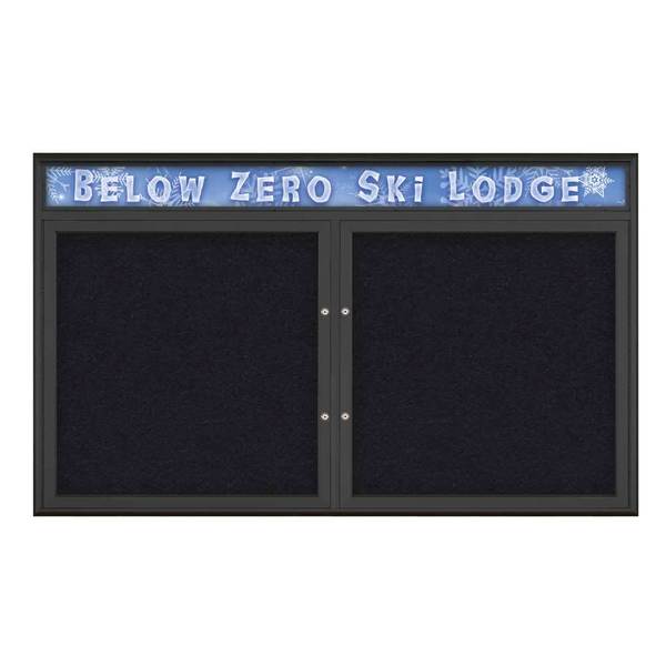 Double Door Radius Plus Corkboard, Header