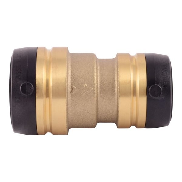 DZR Brass Reducing Coupling, Push-Fit, 1-1/4