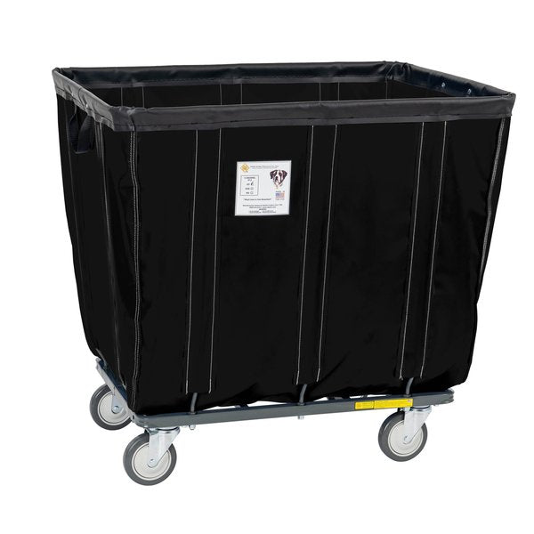 Vinyl Basket Truck with Steel Base, 18 Bushel, Black