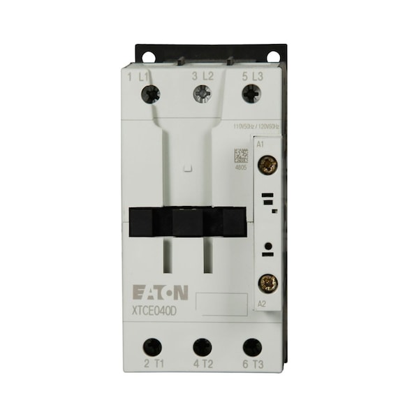 IEC Magnetic Contactor, 3 Poles, 120 V AC, 50 A, Reversing: No