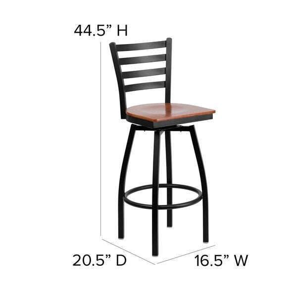 Restaurant Stool, Ladder Back, Chy Seat, Frame Material: Metal