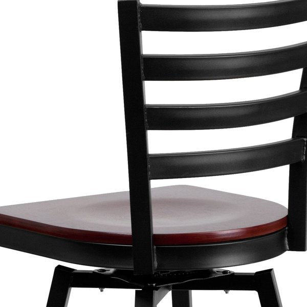 Restaurant Stool, Ladder Back, Mah Seat, Material: Wood
