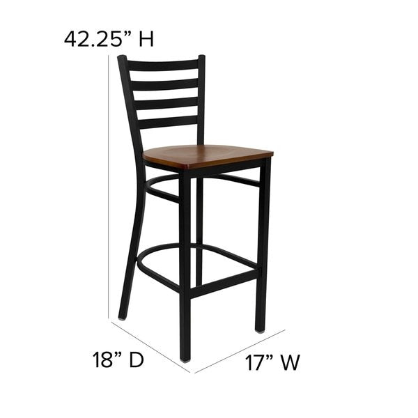 Restaurant Stool, Ladder Back, Chy Seat