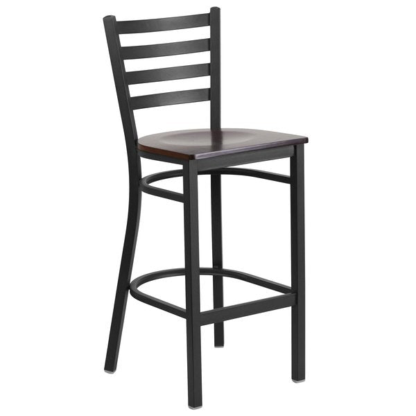 Restaurant Stool, Ladder Back, Wal Seat