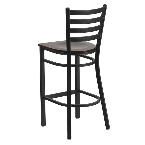 Restaurant Stool, Ladder Back, Wal Seat