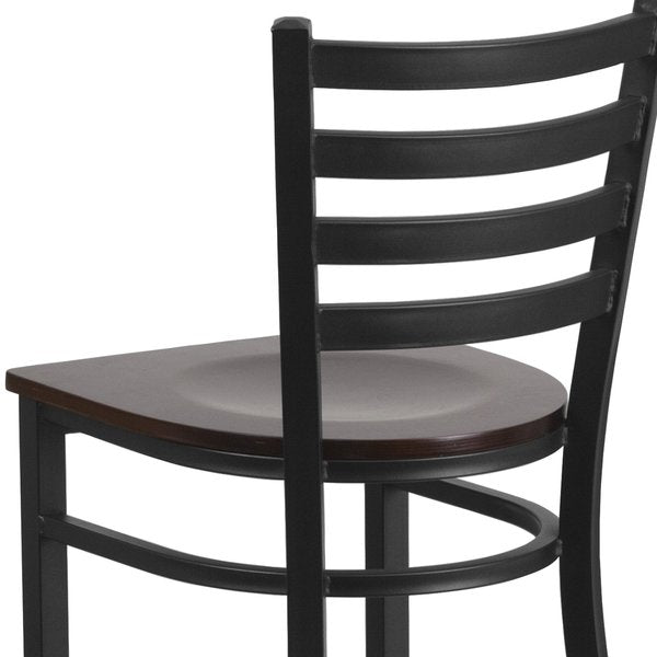 Restaurant Stool, Ladder Back, Wal Seat