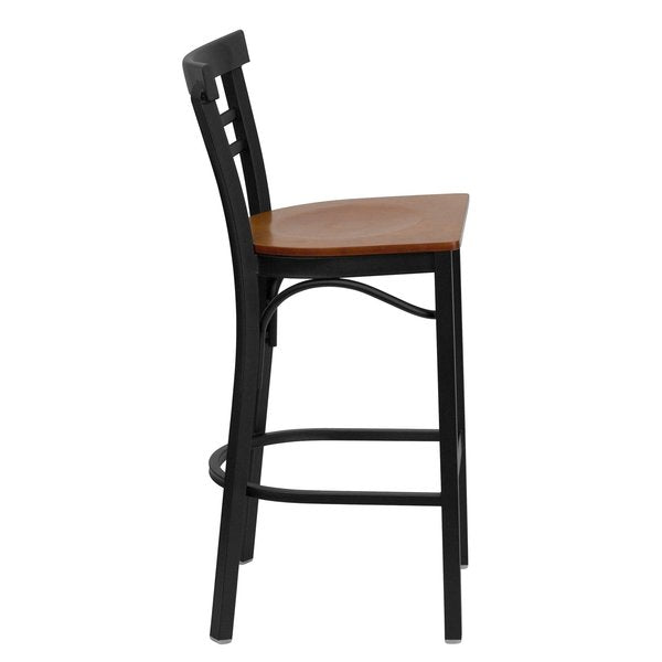 Restaurant Stool, Ladder Back, Chy Seat, Material: Wood