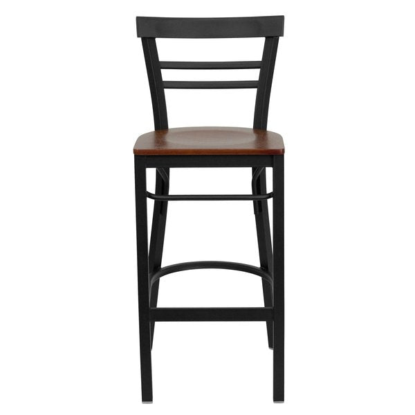 Restaurant Stool, Ladder Back, Chy Seat, Material: Wood
