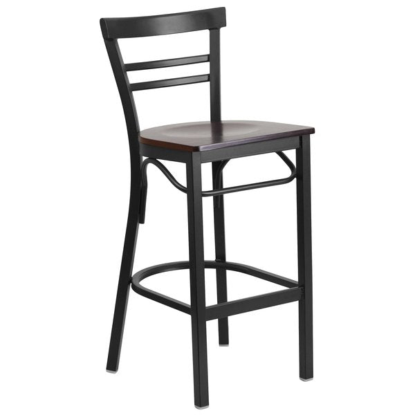 Restaurant Stool, Ladder Back, Wal Seat