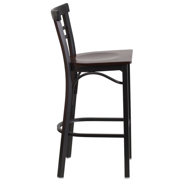 Restaurant Stool, Ladder Back, Wal Seat