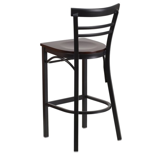 Restaurant Stool, Ladder Back, Wal Seat