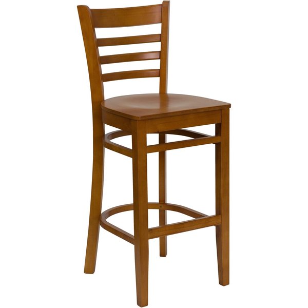 Wood Barstool, Ladder Back, Cherry Wood