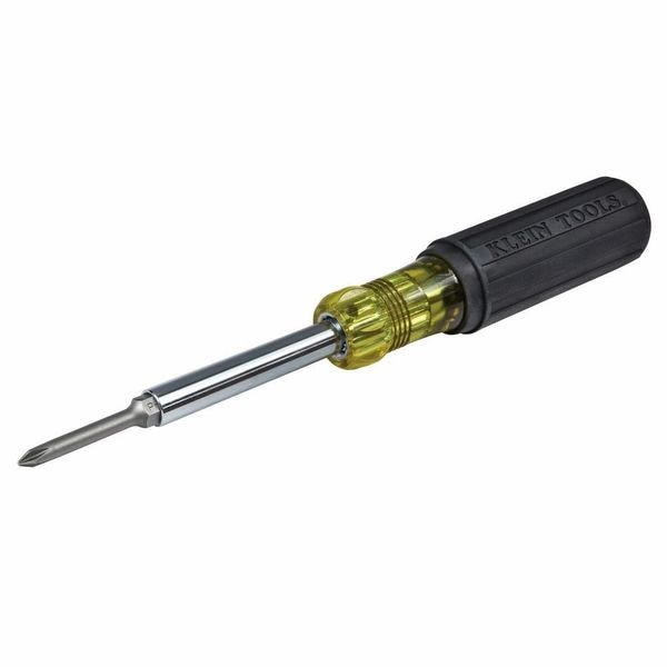 Multi-Bit Screwdriver, 1/4 in, 5/16 in Drive Size, Phillips, Slotted Style, 4-Piece
