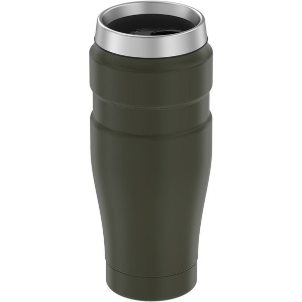 Stainless Steel Travel Tumbler, 16oz, Army Green, Hot 7 Hrs, Cold 18 Hrs