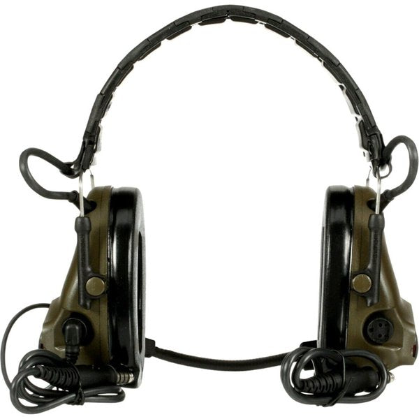 Tactical Headset, Two Way, Dual Lead, Green
