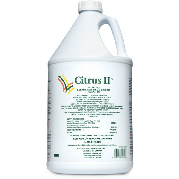 Citrus II Cleaner, 1 gal. Bottle, Citrus, 4 PK