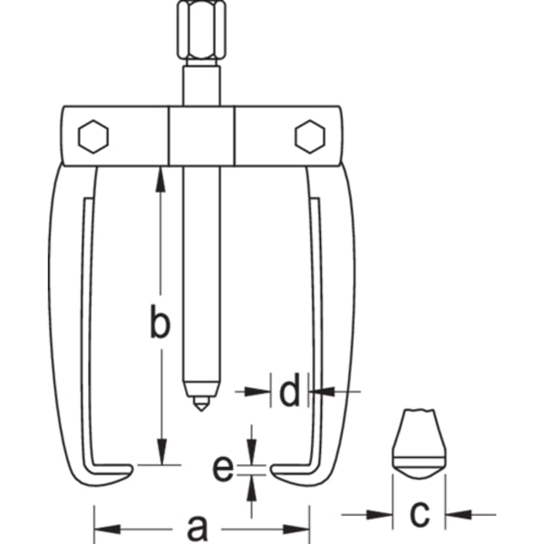 Puller, 2-Arm Pattern, 200 x 200mm