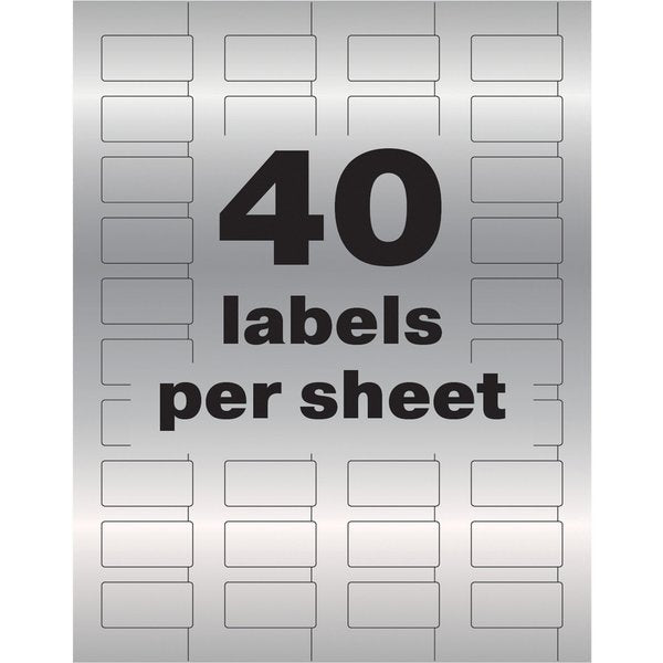 Durable Metallic Asset Tag Labels, PK320