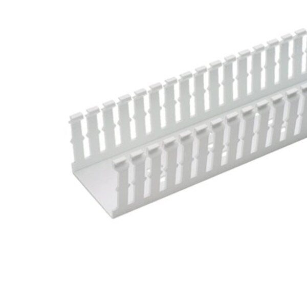 Wire Duct, Narrow Slot, White, 2.25 W x 3 D