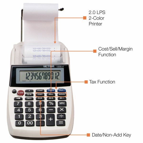 Portable Desktop Calculator, LCD, 12 Digit