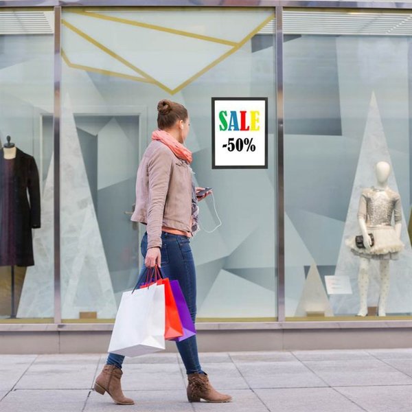 Magneto Adhesive Picture Frame, Black, PK2