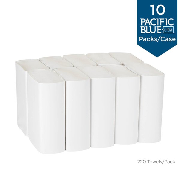 Pacific Blue Ultra Multifold Paper Towels, 1, 220, White, 10 PK