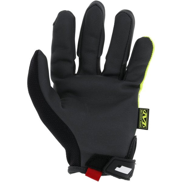 Hi-Vis Mechanics Gloves, XL, Yellow, Synthetic Leather, Trekdry(R)