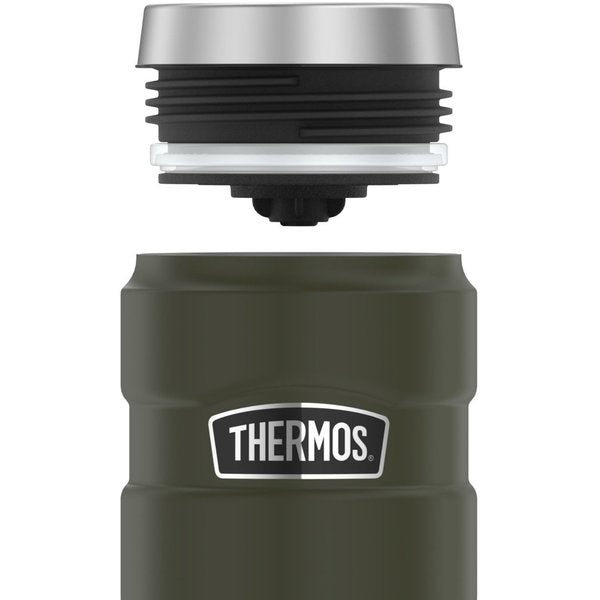 Stainless Steel Travel Tumbler, 16oz, Army Green, Hot 7 Hrs, Cold 18 Hrs