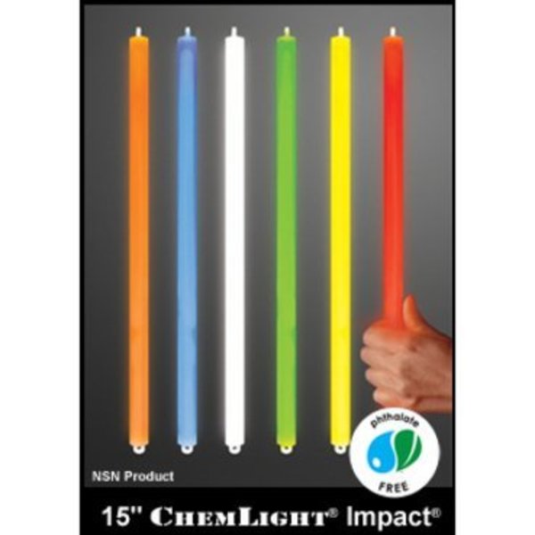 Impact Lightstick, Red, 12 hr, 15 in L, PK20