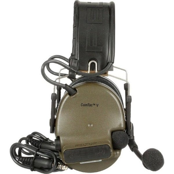Tactical Headset, Two Way, Dual Lead, Green