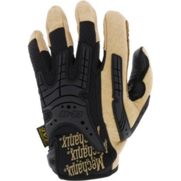 Mechanics Gloves, L, Black/Yellow, Single Layer, Spandex