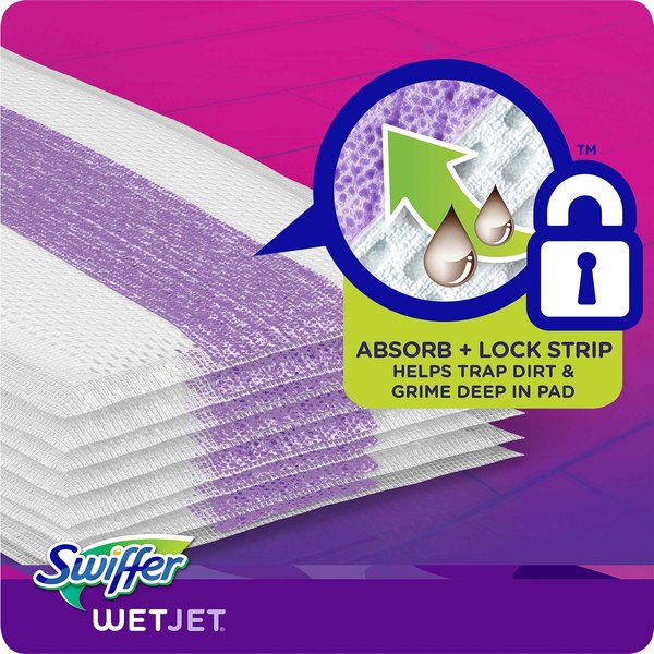 Refill Mopping Pads, White, Synthetic, PK4