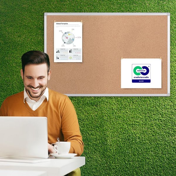 Earth Cork Board 4 ft.x6ft., Aluminum