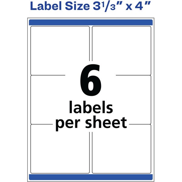 AveryÂ® WeatherProofâ¢ Mailing Labels with TrueBlockÂ® Technology for Laser Printers 5524, 3-1/3
