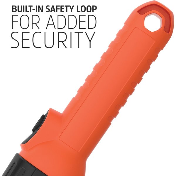 Orange No Led Industrial Handheld Flashlight, AA, 40 lm