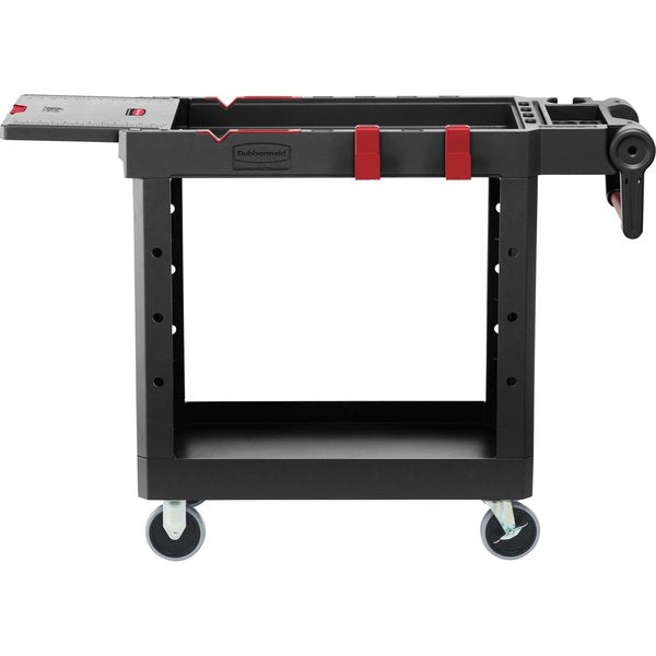 Structural Foam Adaptable-Design Utility Cart with Deep Lipped Plastic Shelves, Ergonomic, 500 lb